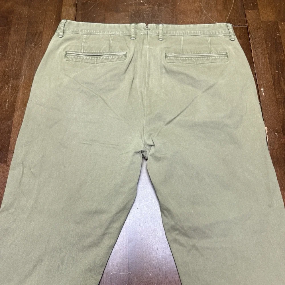 Mott and Bow The Twill Chino Charles Olive Green Pants Mens 35X30 Office Trouser